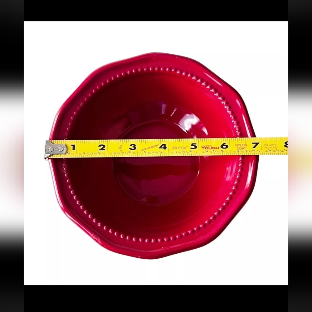 Princess House Pavillion Berry Red 7” Soup Cereal Bowl 2 Available - Picture 4 of 7